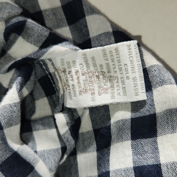 Intro Blouse Gingham Floral Embroidered Button Down Pocket Size PL Rockabilly - Picture 12 of 14